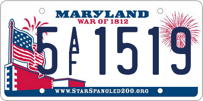 MD license plate 5AF1519