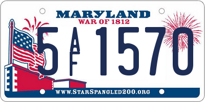 MD license plate 5AF1570