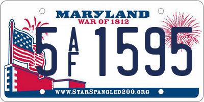 MD license plate 5AF1595