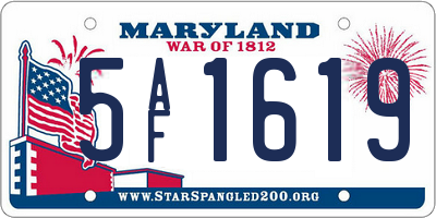 MD license plate 5AF1619