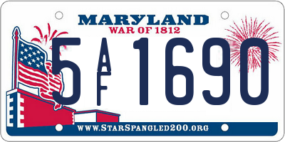 MD license plate 5AF1690