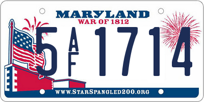 MD license plate 5AF1714