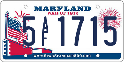 MD license plate 5AF1715