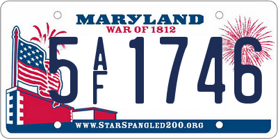 MD license plate 5AF1746
