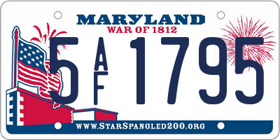 MD license plate 5AF1795