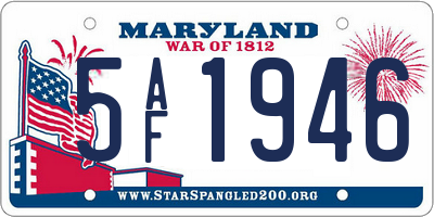 MD license plate 5AF1946