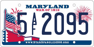 MD license plate 5AF2095