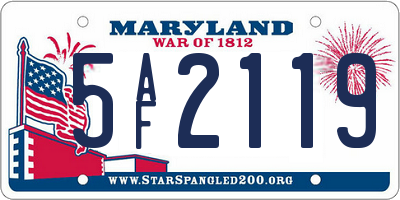 MD license plate 5AF2119