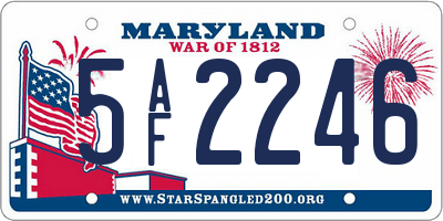 MD license plate 5AF2246