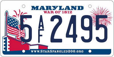 MD license plate 5AF2495