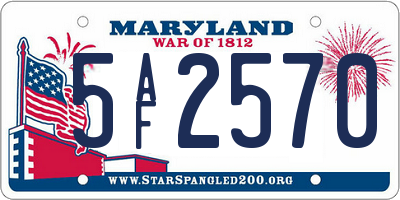 MD license plate 5AF2570