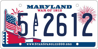 MD license plate 5AF2612