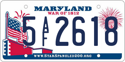 MD license plate 5AF2618