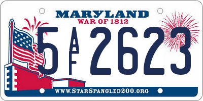 MD license plate 5AF2623