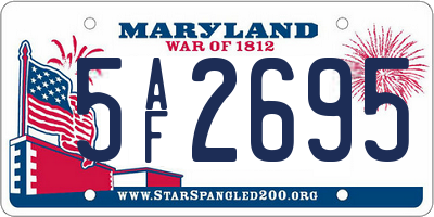 MD license plate 5AF2695
