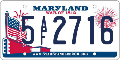 MD license plate 5AF2716