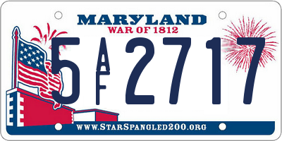 MD license plate 5AF2717