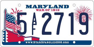 MD license plate 5AF2719