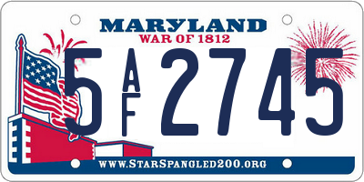 MD license plate 5AF2745