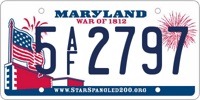 MD license plate 5AF2797