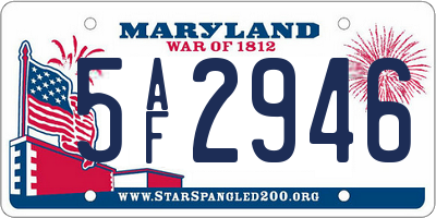 MD license plate 5AF2946