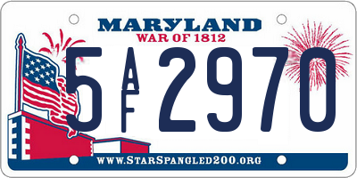 MD license plate 5AF2970