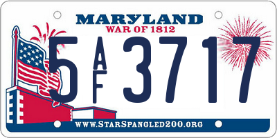 MD license plate 5AF3717