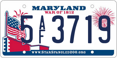 MD license plate 5AF3719