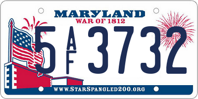 MD license plate 5AF3732