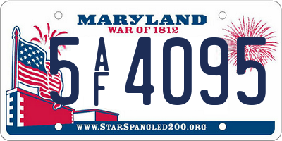 MD license plate 5AF4095