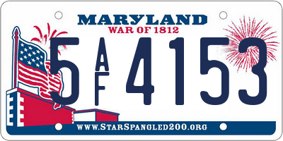 MD license plate 5AF4153