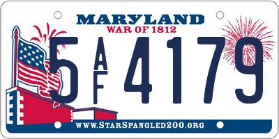 MD license plate 5AF4179