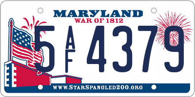 MD license plate 5AF4379