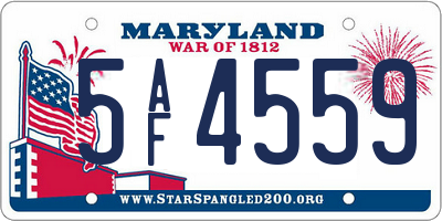 MD license plate 5AF4559