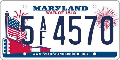 MD license plate 5AF4570