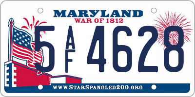 MD license plate 5AF4628