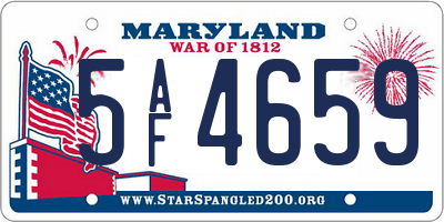 MD license plate 5AF4659