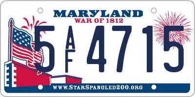 MD license plate 5AF4715