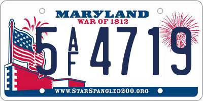 MD license plate 5AF4719