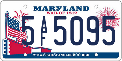 MD license plate 5AF5095