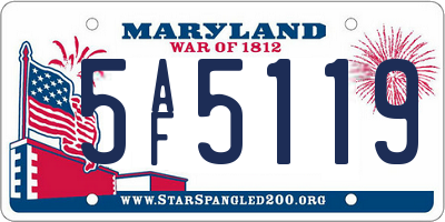 MD license plate 5AF5119