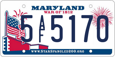 MD license plate 5AF5170