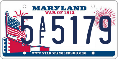 MD license plate 5AF5179