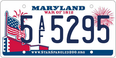 MD license plate 5AF5295