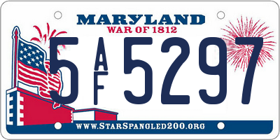 MD license plate 5AF5297