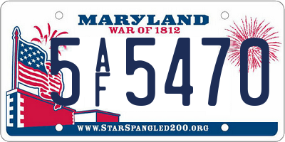 MD license plate 5AF5470