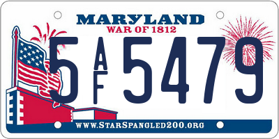 MD license plate 5AF5479