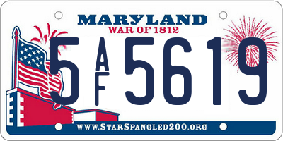 MD license plate 5AF5619