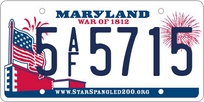 MD license plate 5AF5715