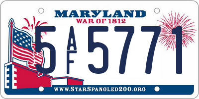MD license plate 5AF5771